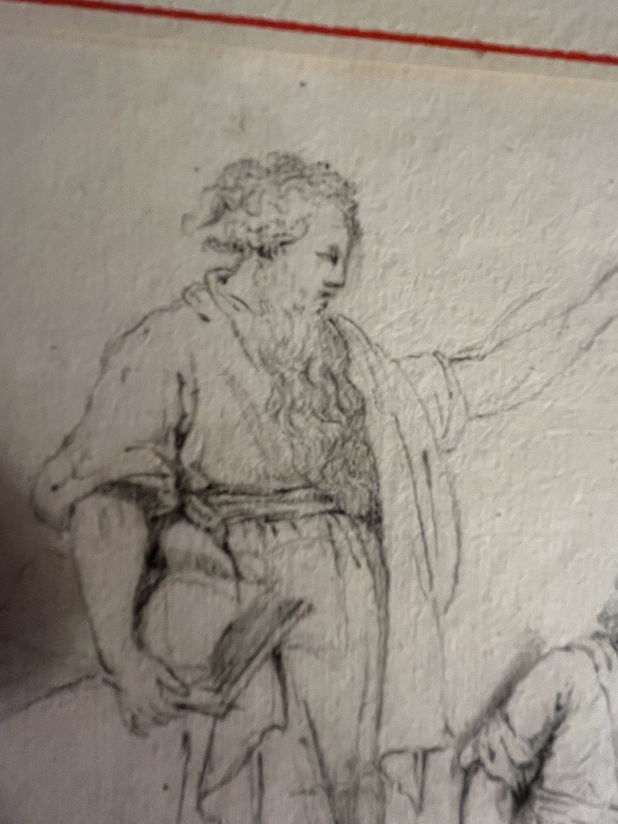 Study, 18th Century, Scene In The Antique Style, Between A Man And A Teenager -photo-6