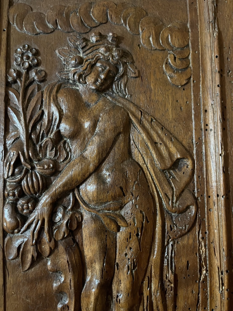 Pair Of Doors From A Renaissance-era Two-part Building. School Of Fontainebleau.-photo-3