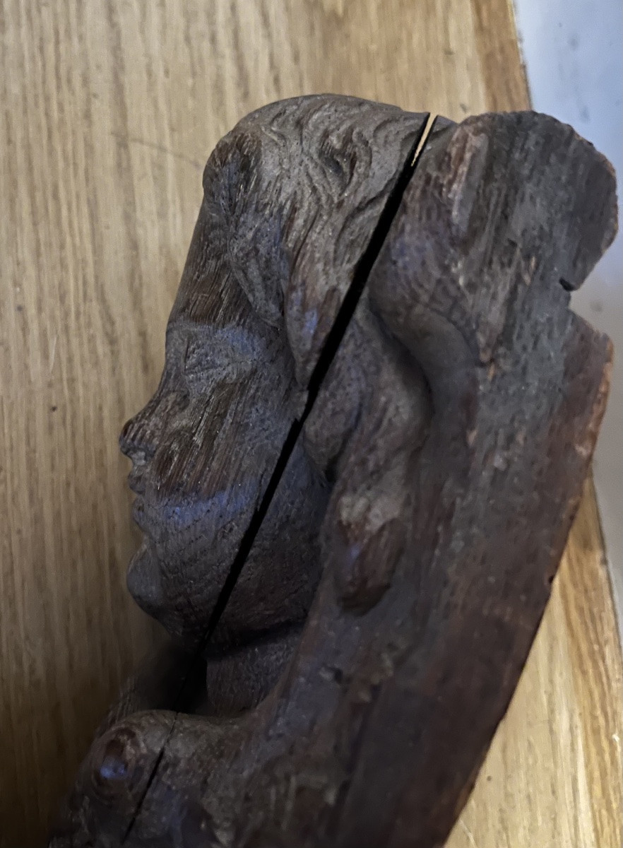 Angel's Head With Wings Gathered Behind The Head. 17th Century. France -photo-2