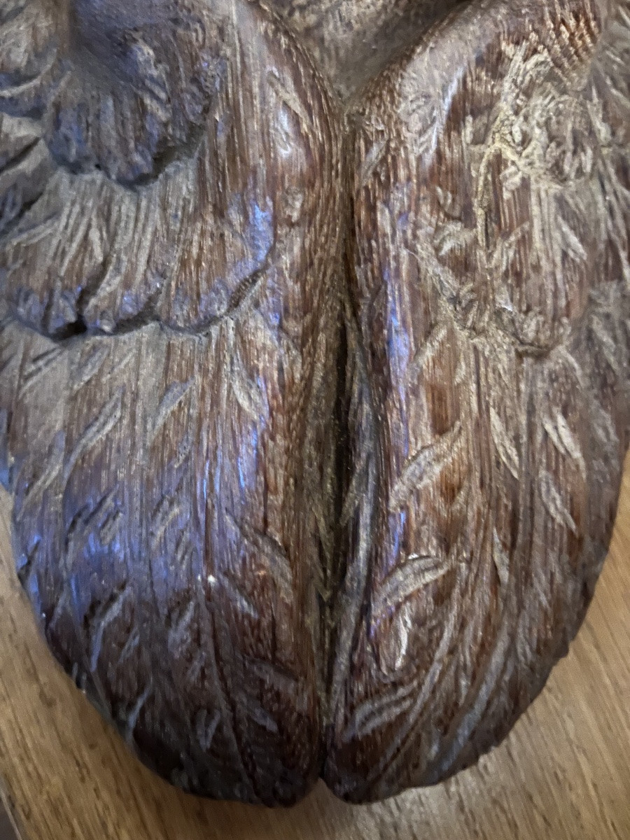 Angel's Head With Wings Gathered Behind The Head. 17th Century. France -photo-4