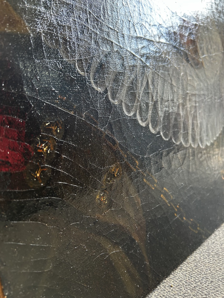 Grand portrait d’un homme de qualité, époque XVII eme. France-photo-4