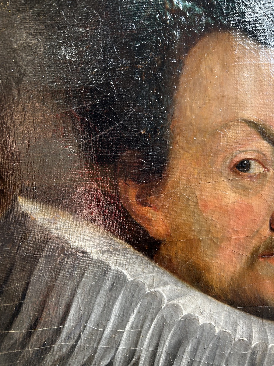 Grand portrait d’un homme de qualité, époque XVII eme. France-photo-1