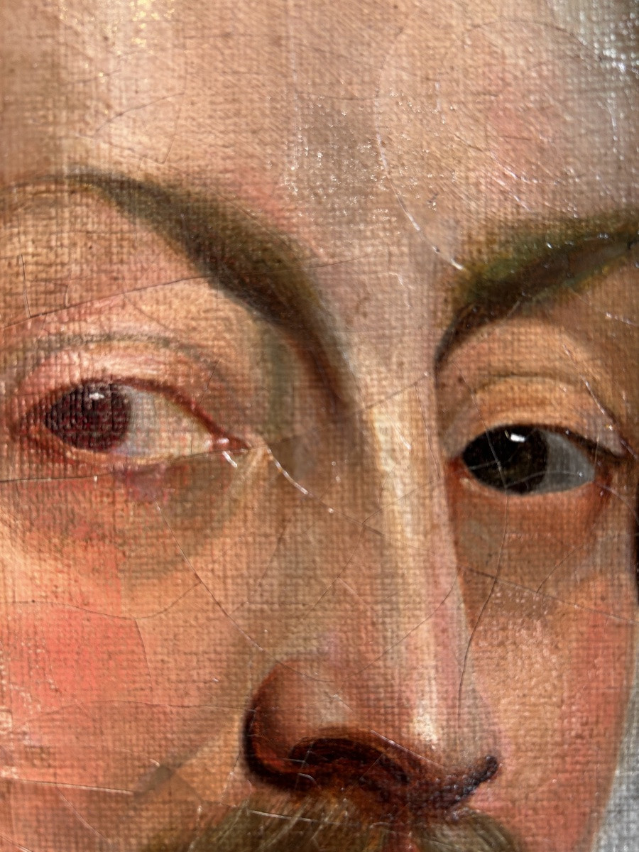 Grand portrait d’un homme de qualité, époque XVII eme. France-photo-3