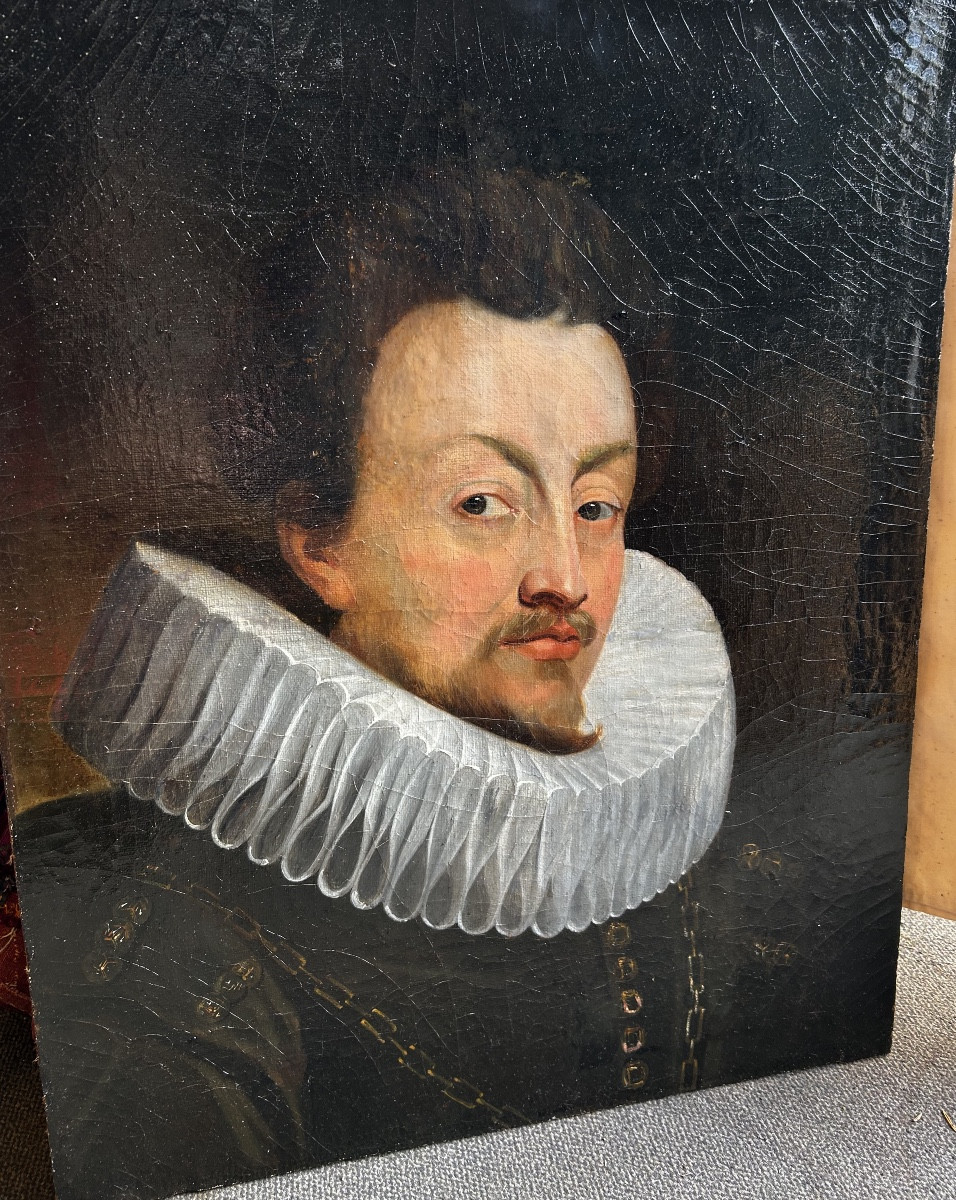 Grand portrait d’un homme de qualité, époque XVII eme. France