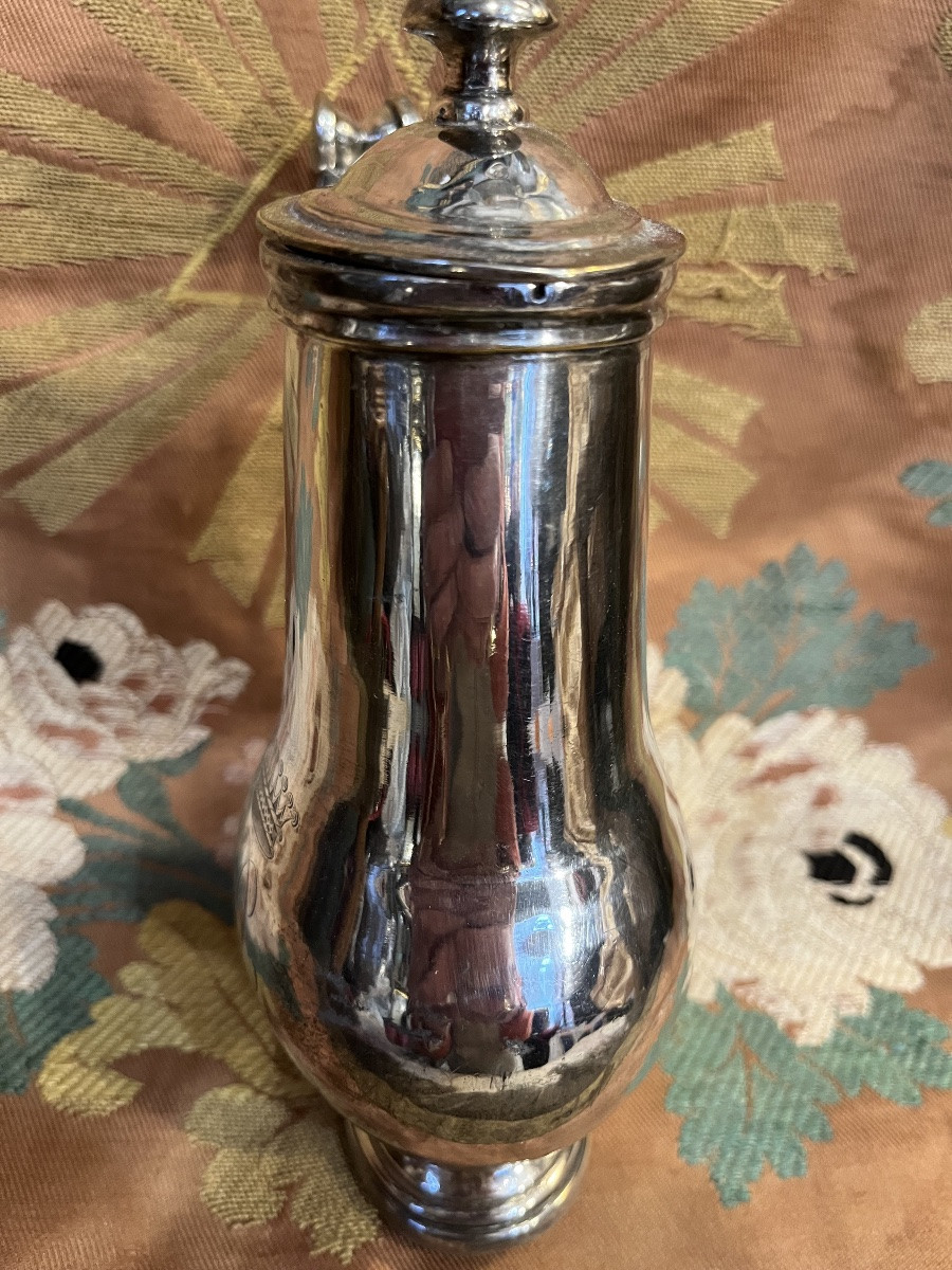 Another 18th-century Barber's Pot, Silver-plated Metal, France-photo-1