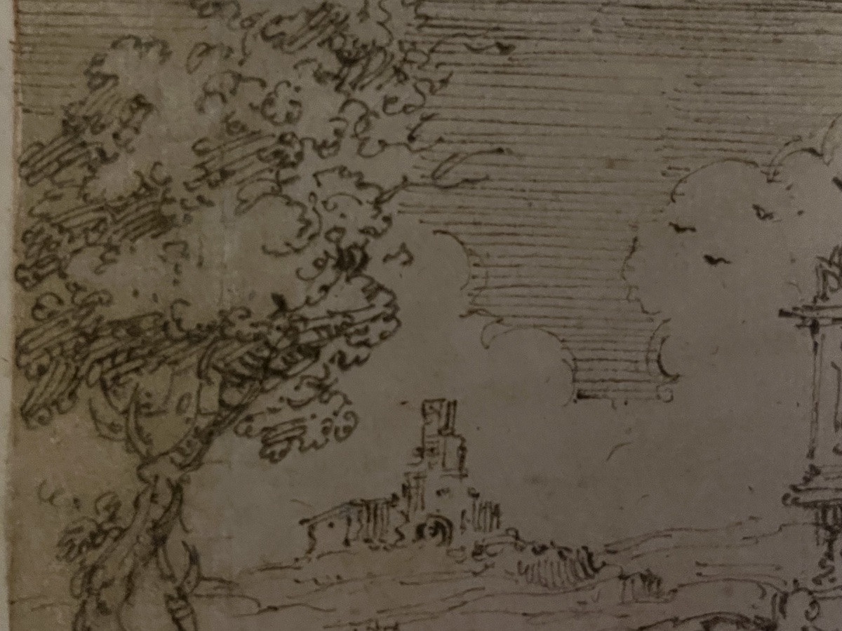 Petit dessin à la plume, Italie, XVIII eme.-photo-6