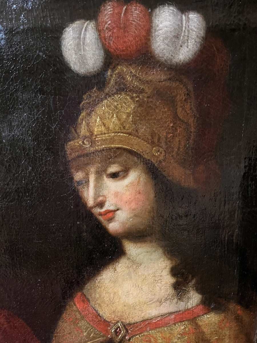 Large Oil On Canvas, "the Beheading Of St. John The Baptist", 17th Century, France -photo-2