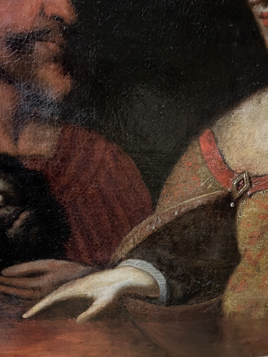 Large Oil On Canvas, "the Beheading Of St. John The Baptist", 17th Century, France -photo-4