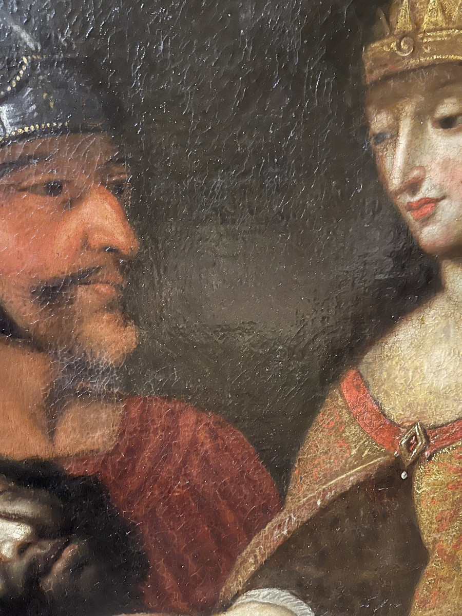 Large Oil On Canvas, "the Beheading Of St. John The Baptist", 17th Century, France -photo-7