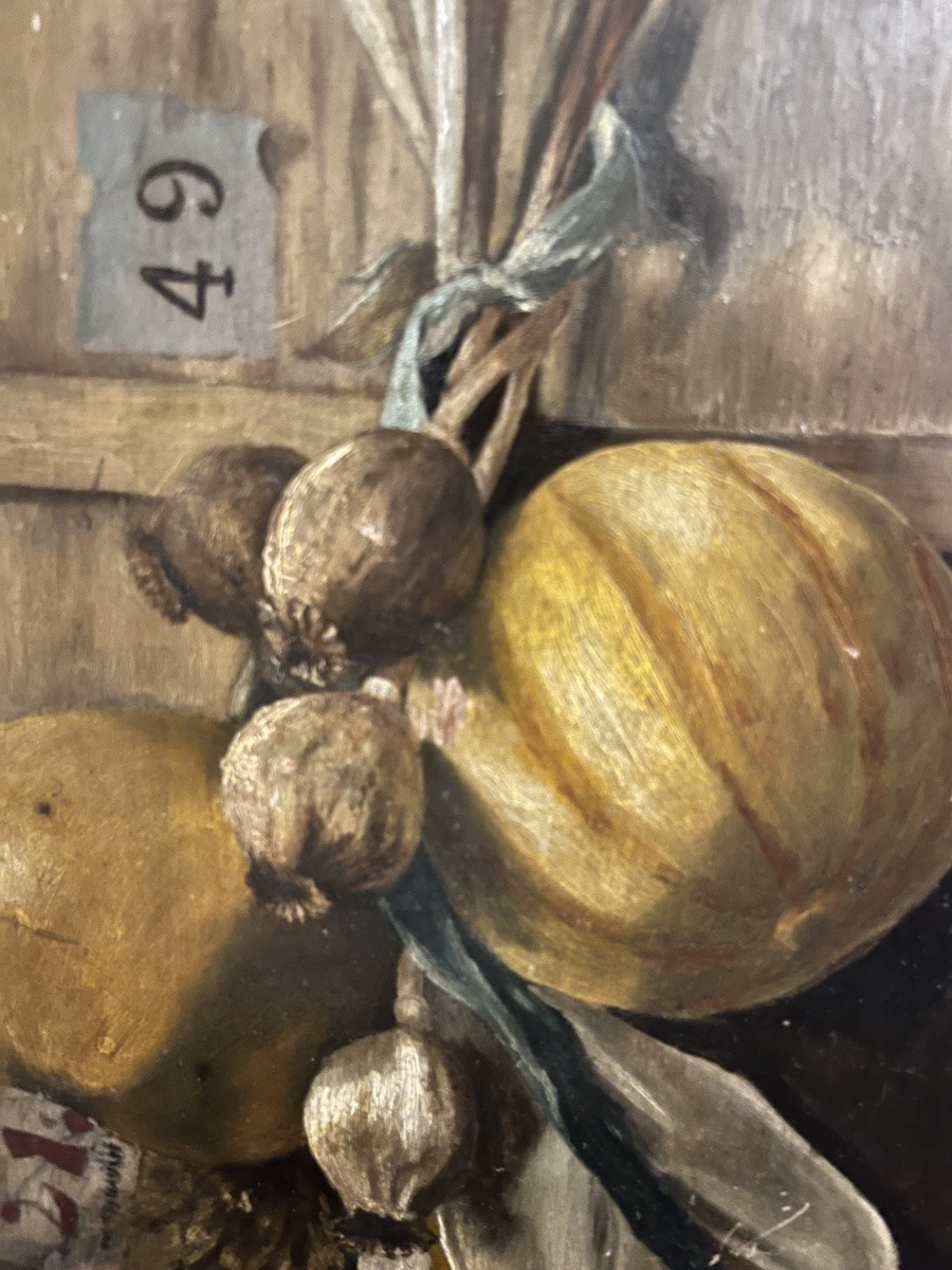 Still Life With Melon And Garlic Cloves. Circa 1960, France.-photo-4