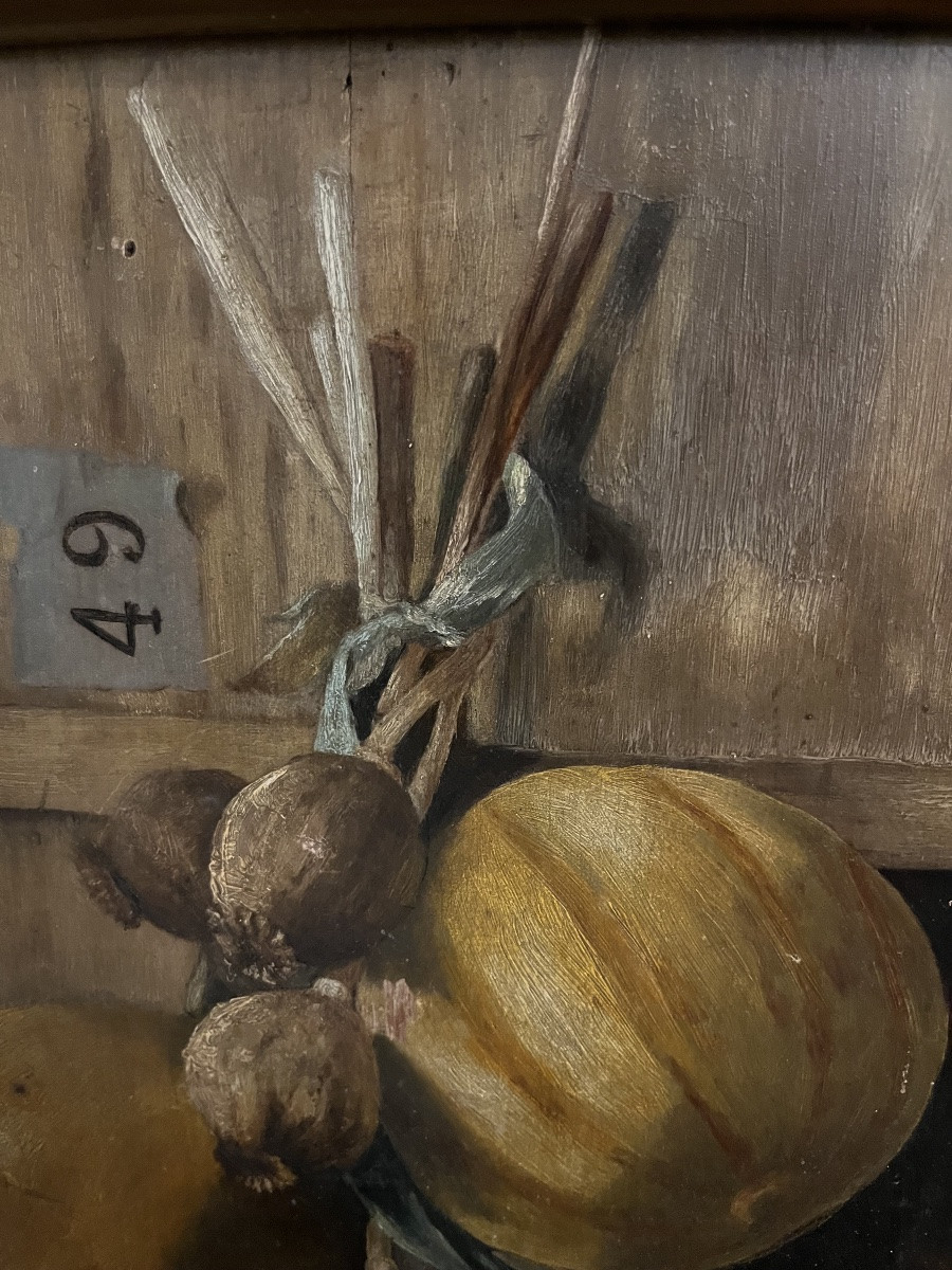 Still Life With Melon And Garlic Cloves. Circa 1960, France.-photo-2