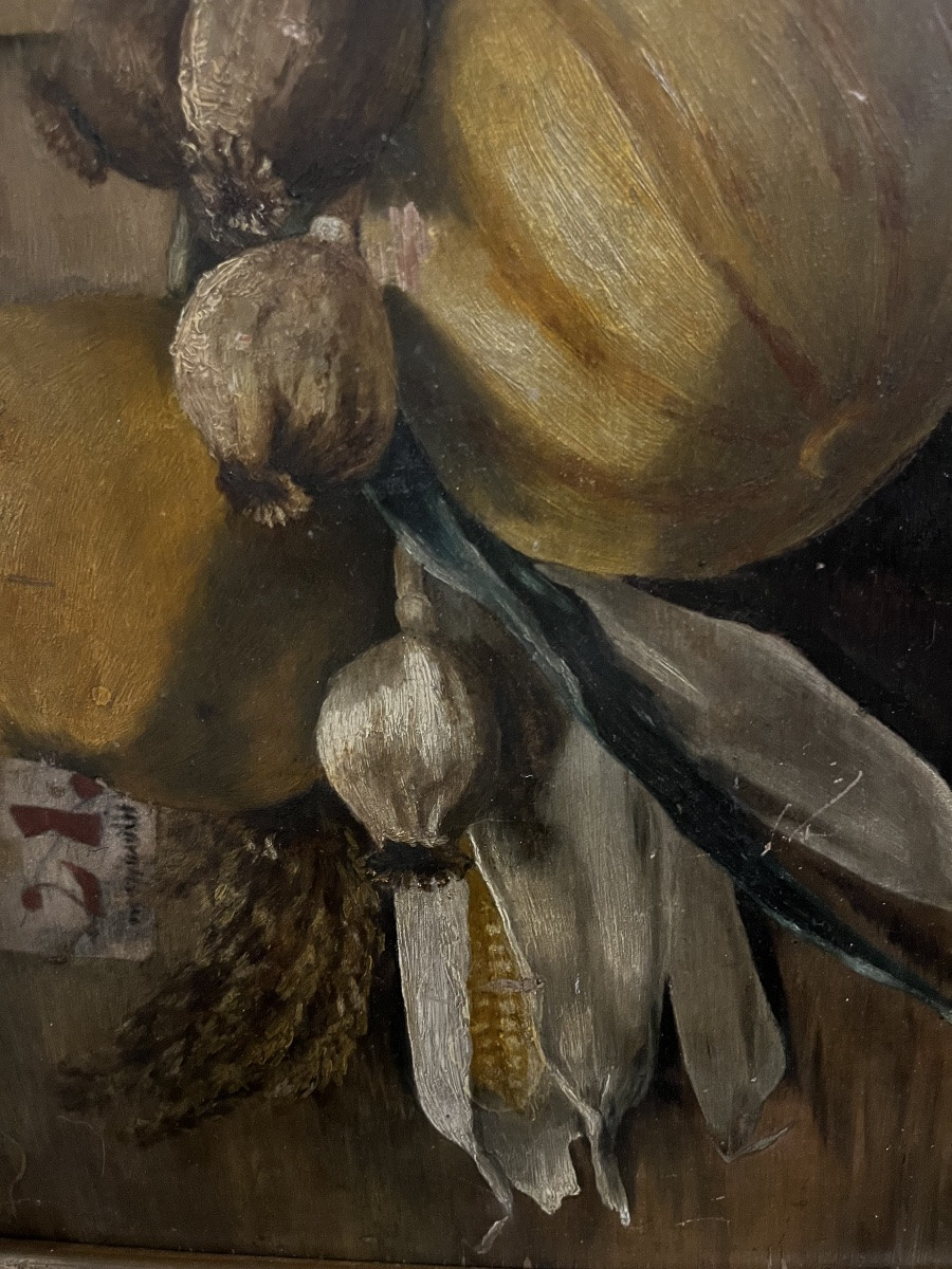 Still Life With Melon And Garlic Cloves. Circa 1960, France.-photo-4