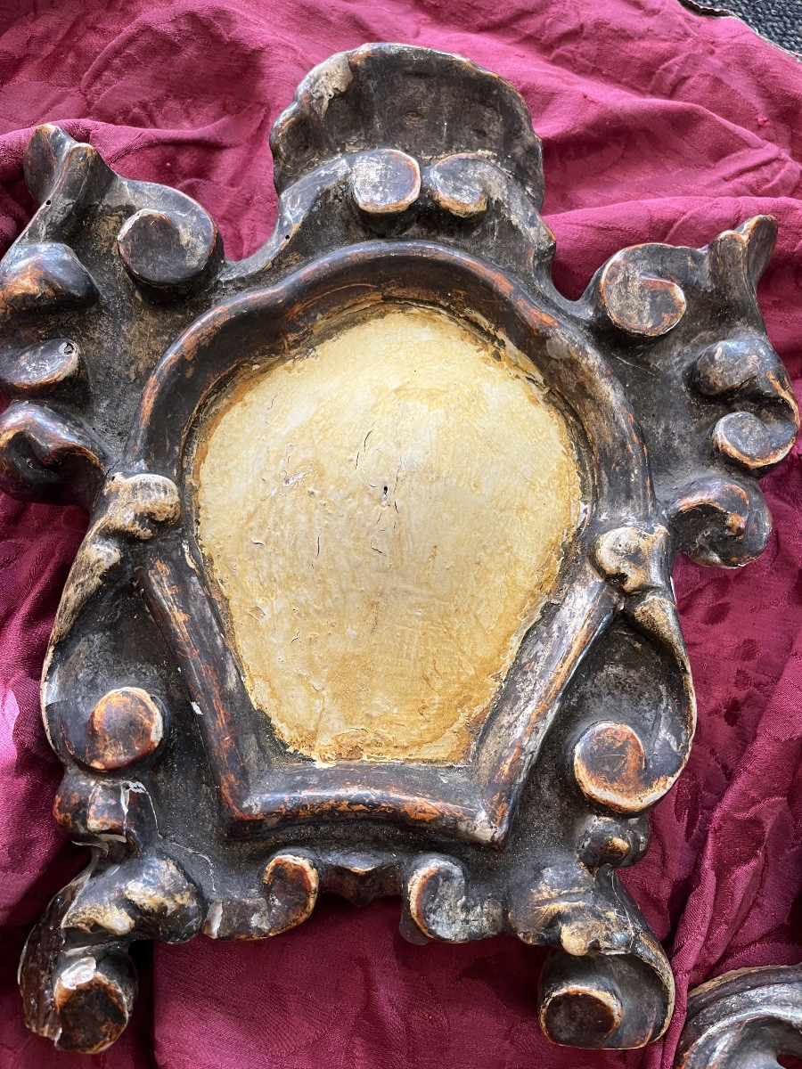 Pair Of Altar Canons, Silvered Wood, Italy Late 17th Century.-photo-3