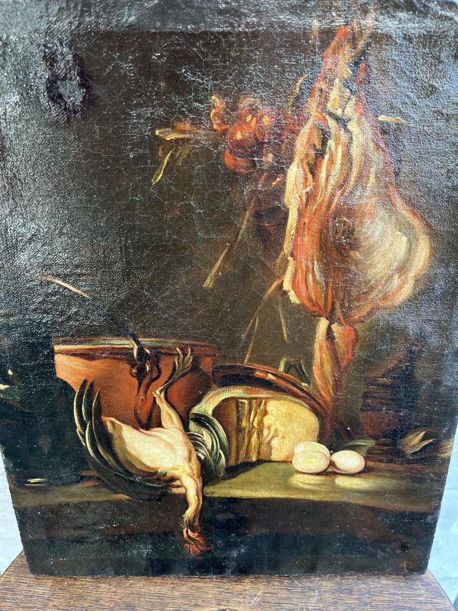 Oil On Canvas, Still Life In The Style Of The 17th Century. -photo-4