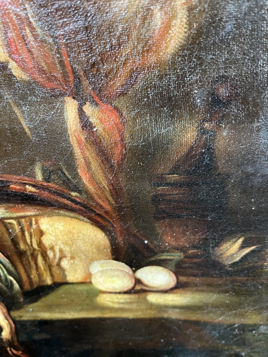 Oil On Canvas, Still Life In The Style Of The 17th Century. -photo-2