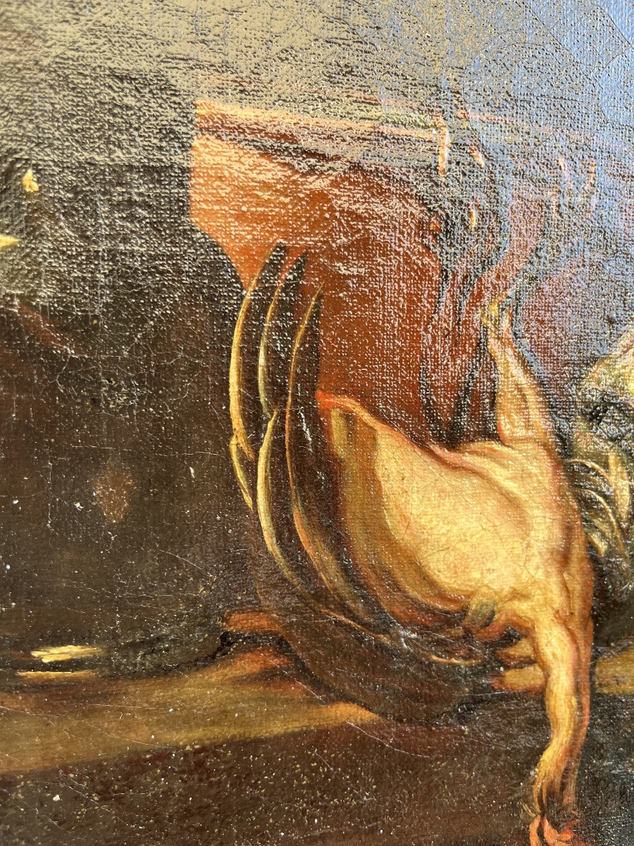 Oil On Canvas, Still Life In The Style Of The 17th Century. -photo-3