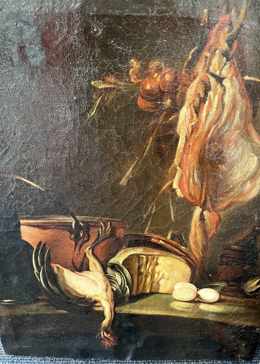 Oil On Canvas, Still Life In The Style Of The 17th Century. 