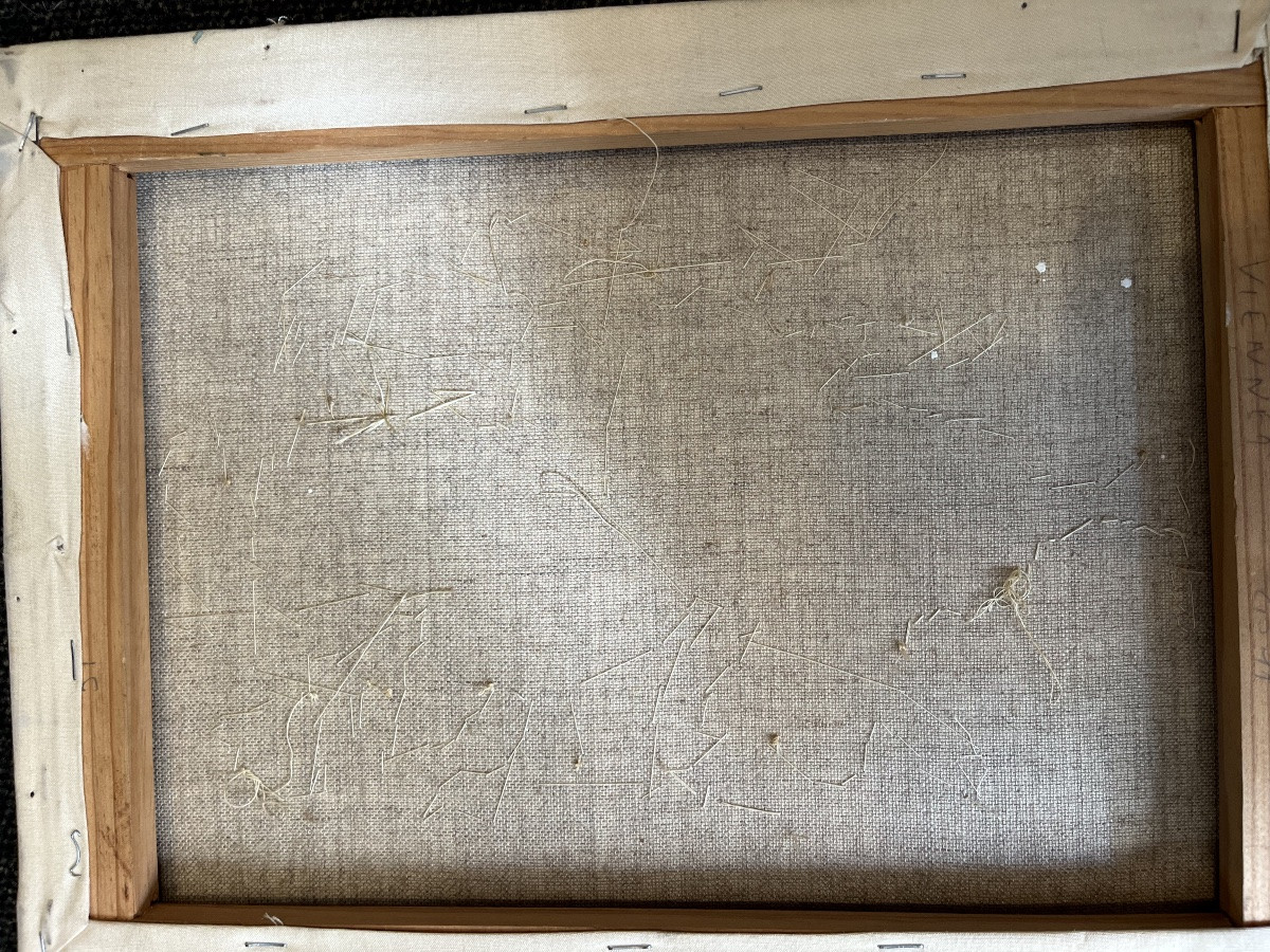 Fine Cream-colored Linen Embroidered With Very Small Beads, In The Style Of The 18th Century. -photo-4