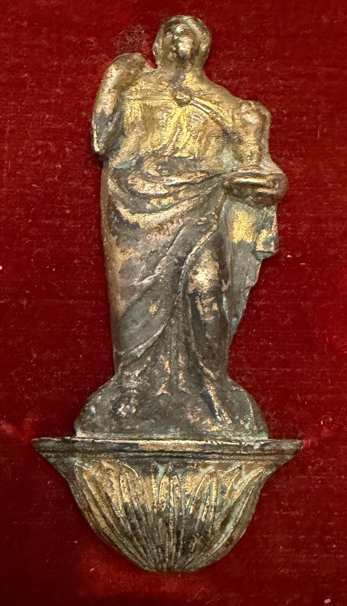 Deux petites effigies en bronze, XVII eme siecle. France-photo-2