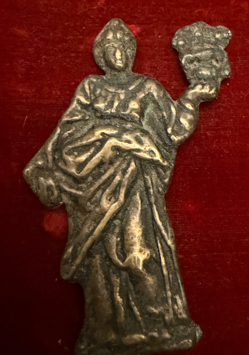 Deux petites effigies en bronze, XVII eme siecle. France-photo-4