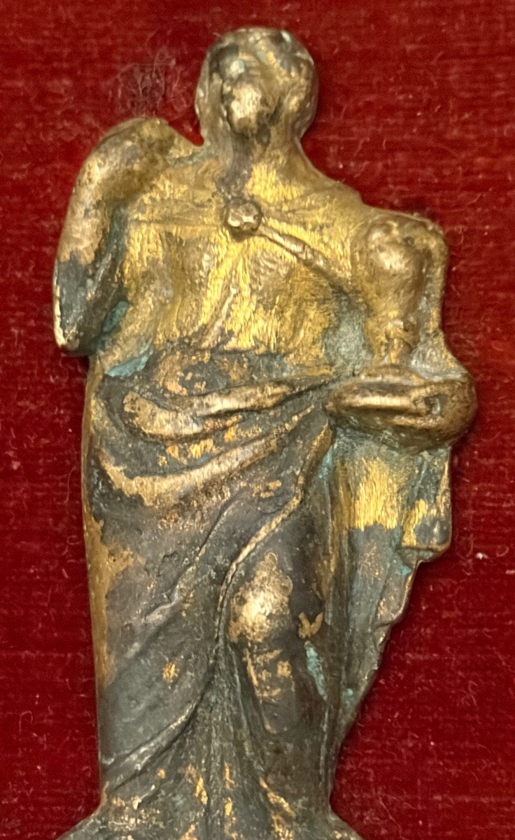 Deux petites effigies en bronze, XVII eme siecle. France-photo-4