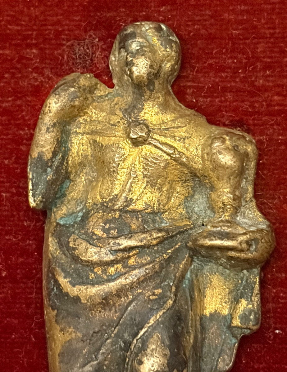 Deux petites effigies en bronze, XVII eme siecle. France-photo-6