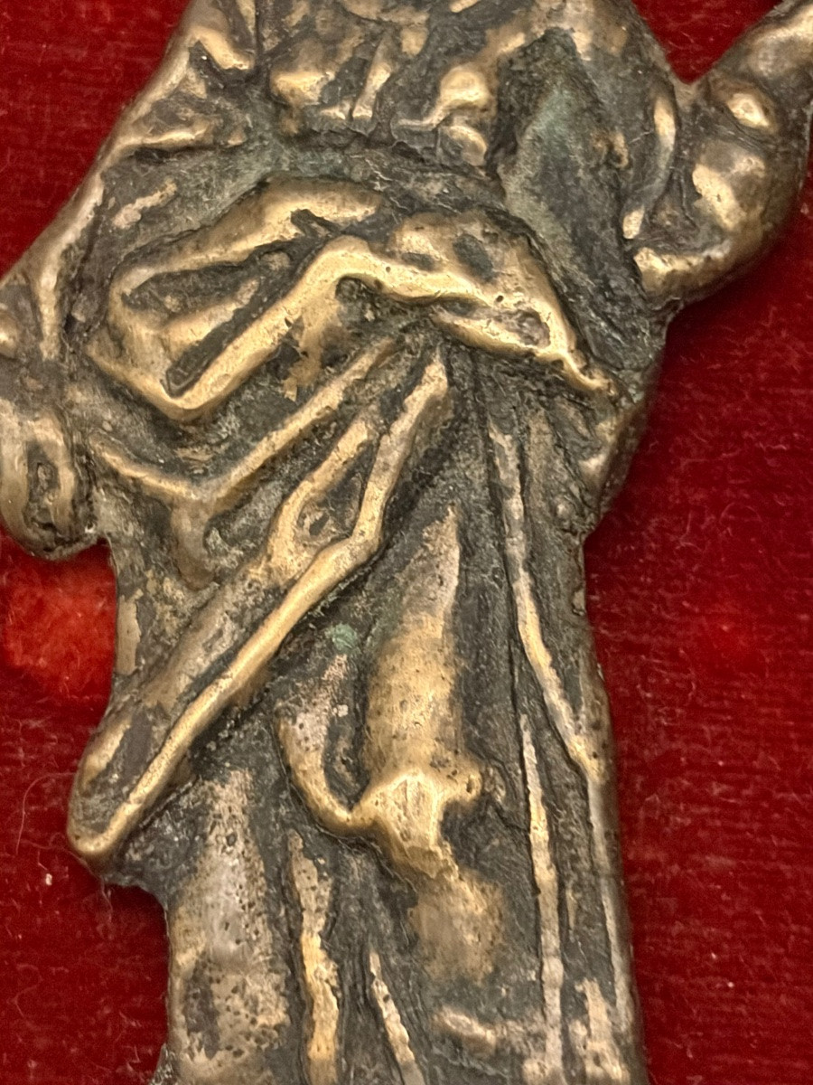 Deux petites effigies en bronze, XVII eme siecle. France-photo-8