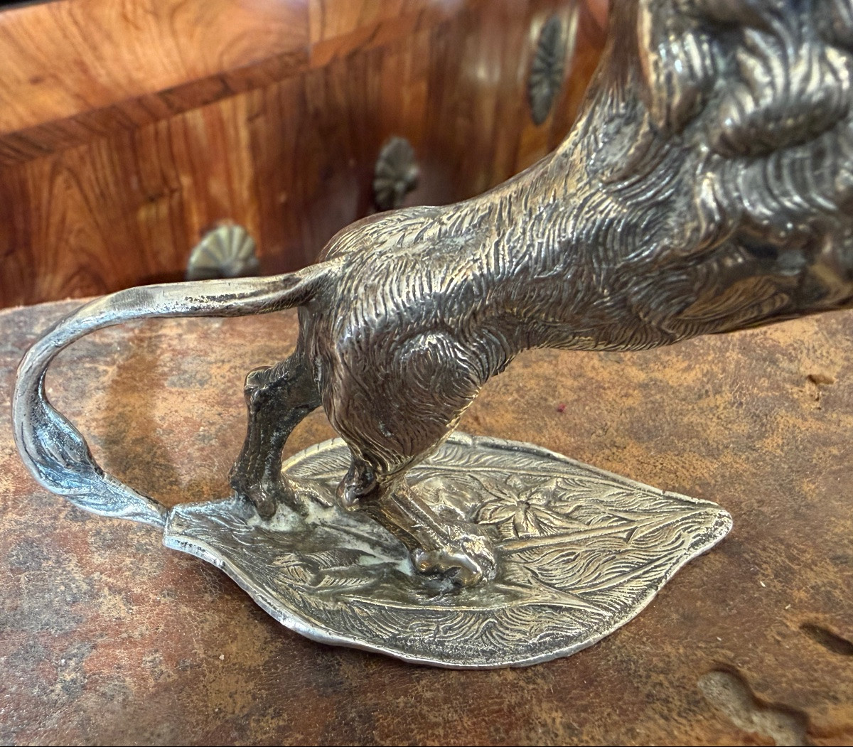 Lion, Heraldic Type, In Solid Silver.-photo-4