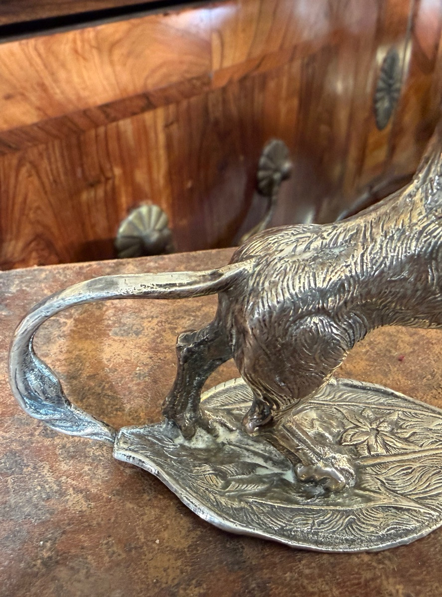 Lion, Heraldic Type, In Solid Silver.-photo-2