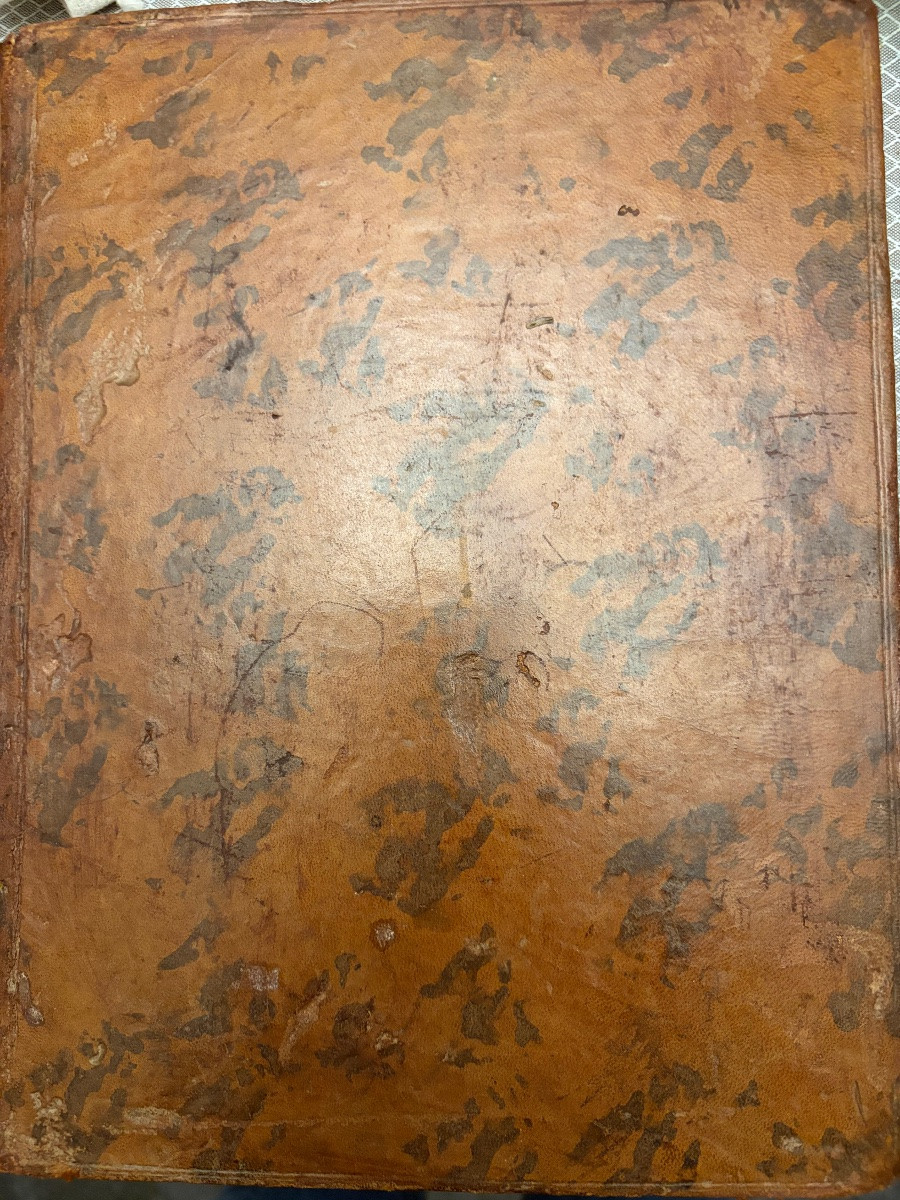 French-italian Dictionary, Dated 1777, Two Volumes, Handsome Leather Bindings.-photo-5