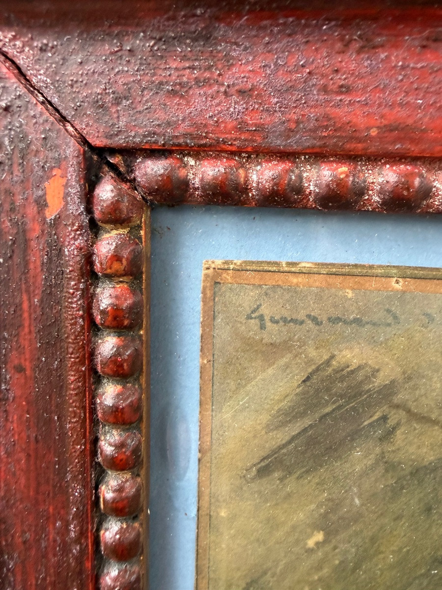 19th Century Portrait Of Diderot, Gouache, By Guirand De Scevola-photo-5