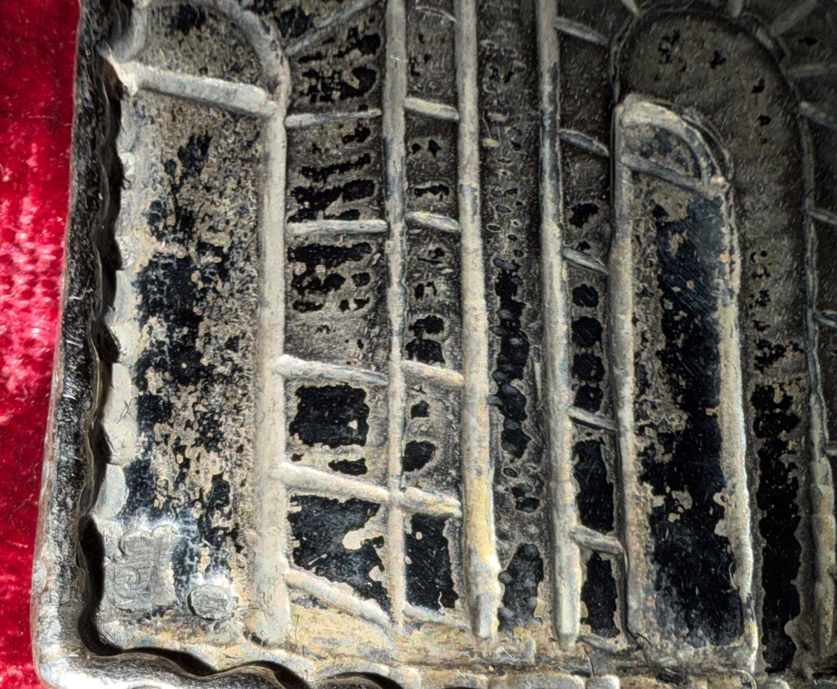 Solid Silver Plaque Depicting Danae, Seduced By Zeus Transformed Into Golden Rain.-photo-8