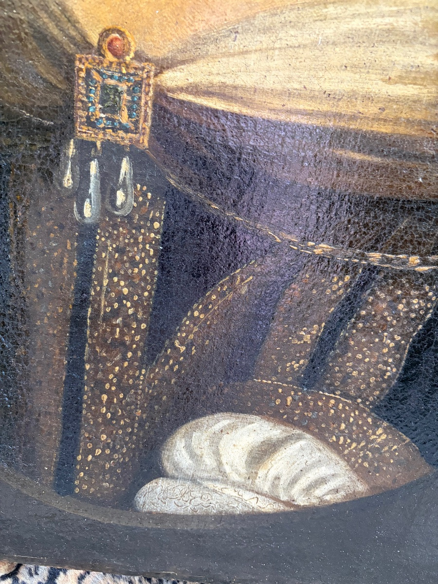 Large Portrait Of A Lady Of Quality, 17th Century France.-photo-7