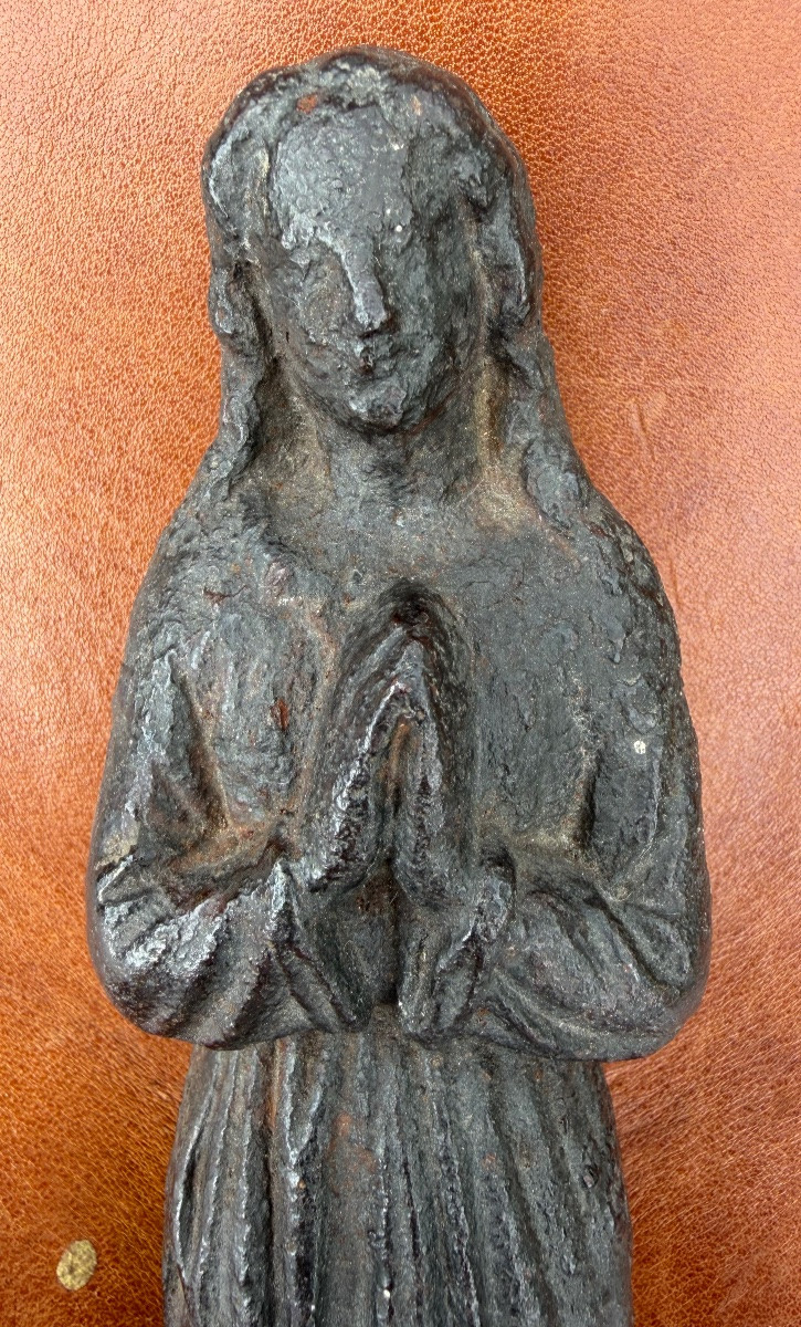 Marie Madeleine en fonte, XVII eme siècle. France.-photo-1