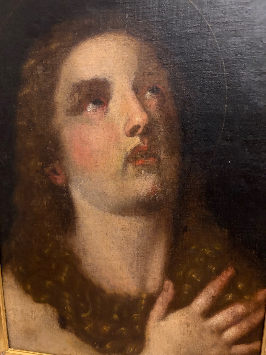 Portrait Of Mary Magdalene, Face And Hair, In Ecstasy, France Or Italy, 17th Century.-photo-2