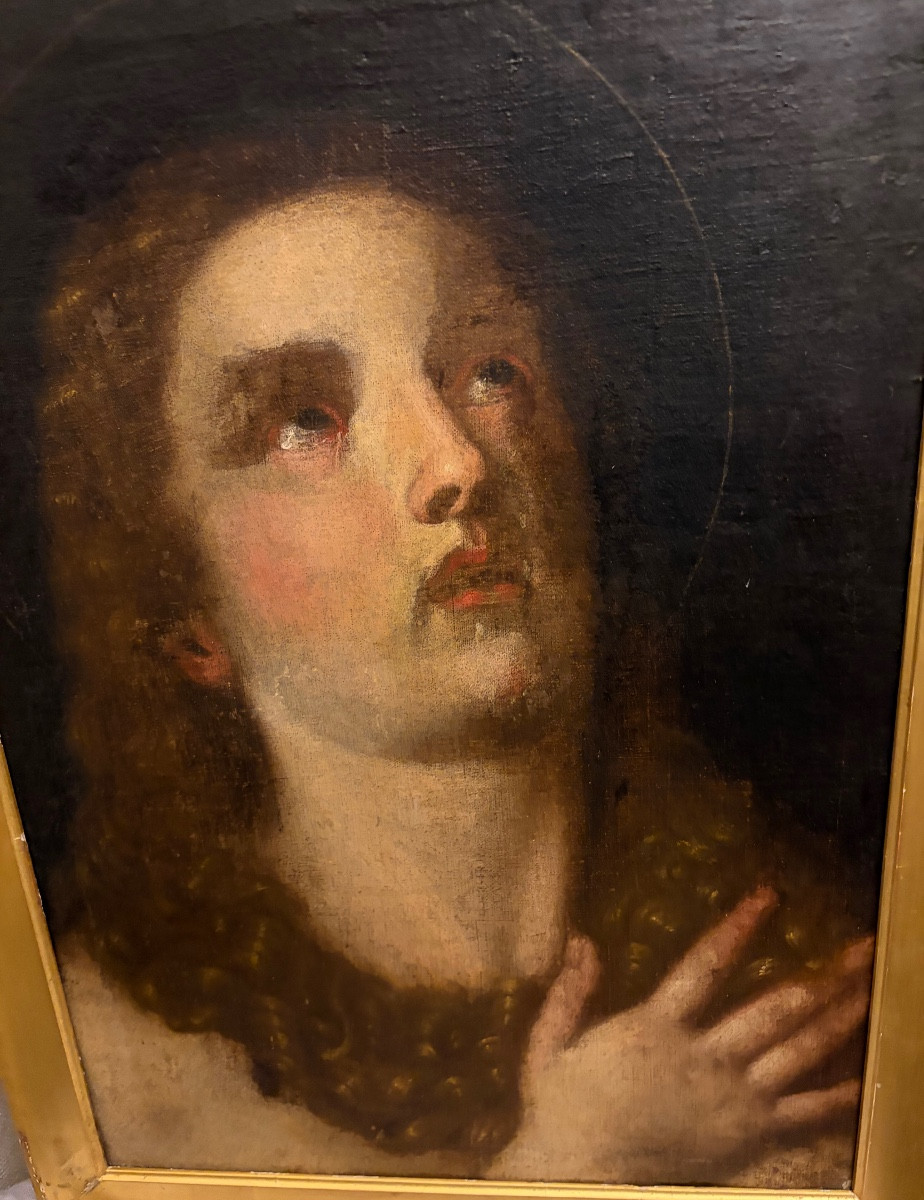 Portrait Of Mary Magdalene, Face And Hair, In Ecstasy, France Or Italy, 17th Century.