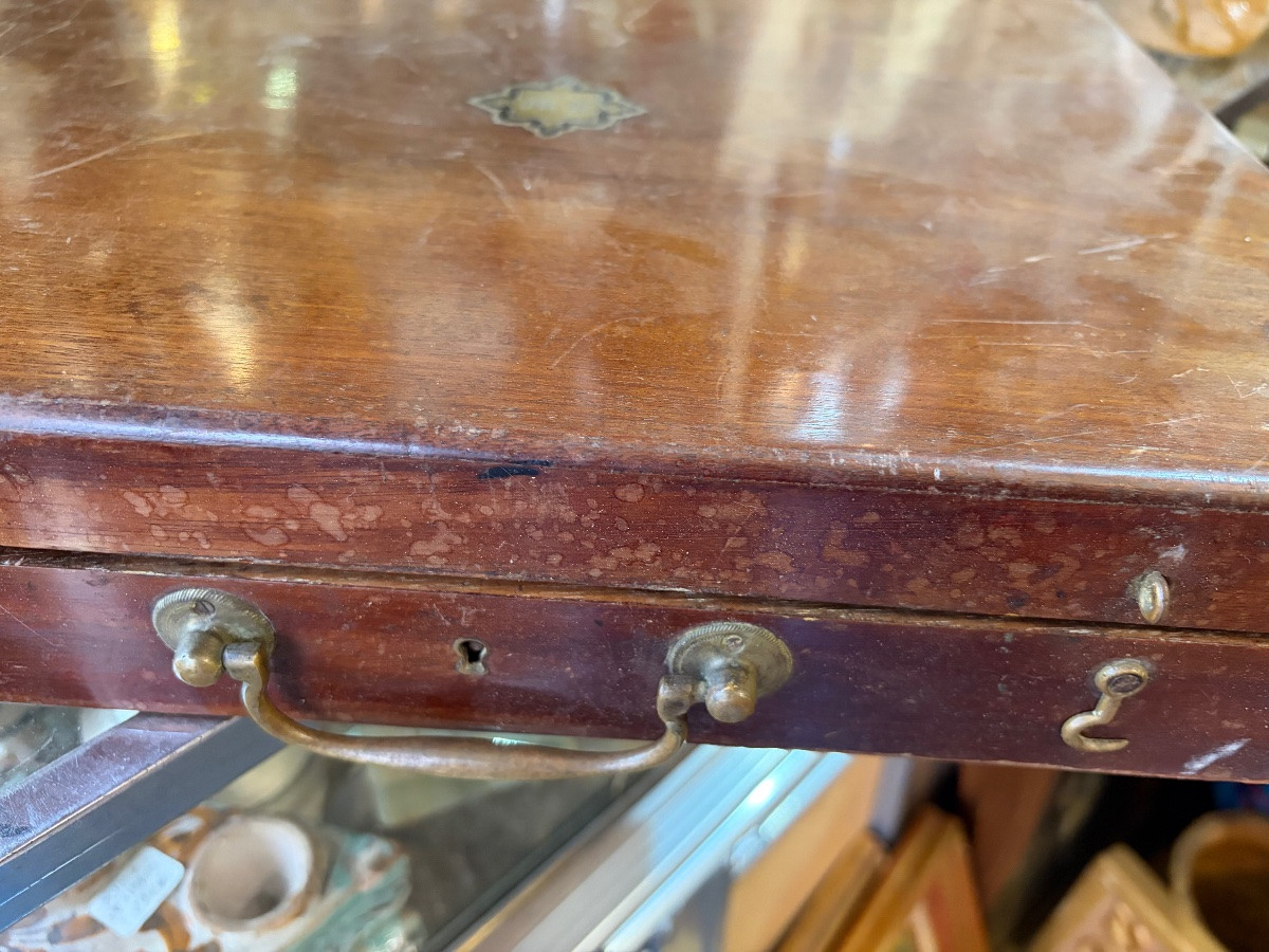Late 19th C. Mahogany Painter's Palette, France.-photo-3