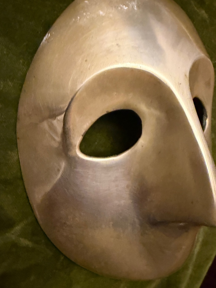 Bronze Mask, In The Style Of Comedia Del Arte Masks. 20th Century-photo-4