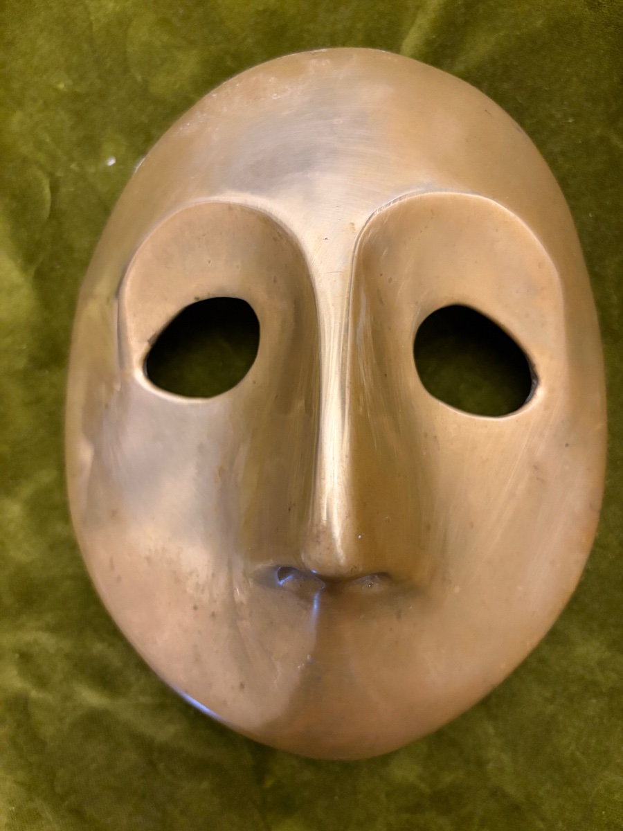 Bronze Mask, In The Style Of Comedia Del Arte Masks. 20th Century