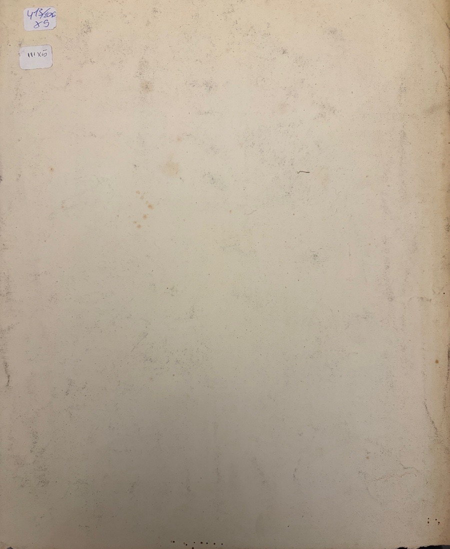 Grand dessin, éphébe musclé dans l’eau, pierre noire, vers 1830. France. -photo-4