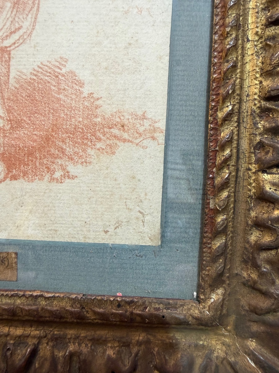 Red Chalk Drawing, Still Life, Attributed To P.l. Parizeau, Mid-18th Century, France. Km-photo-2