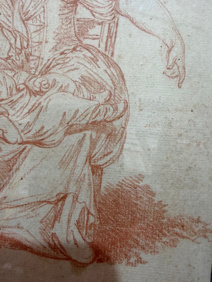 Red Chalk Drawing, Still Life, Attributed To P.l. Parizeau, Mid-18th Century, France. Km-photo-3