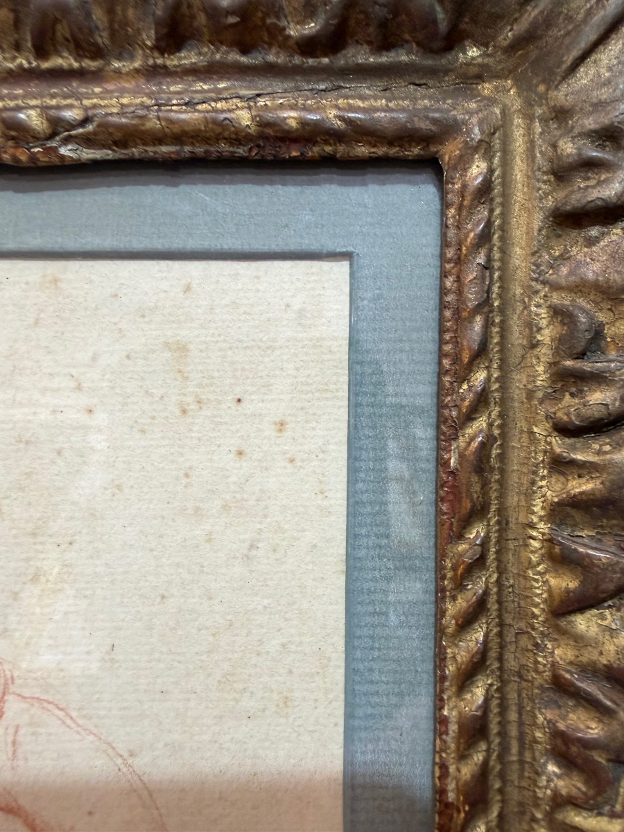 Red Chalk Drawing, Still Life, Attributed To P.l. Parizeau, Mid-18th Century, France. Km-photo-5