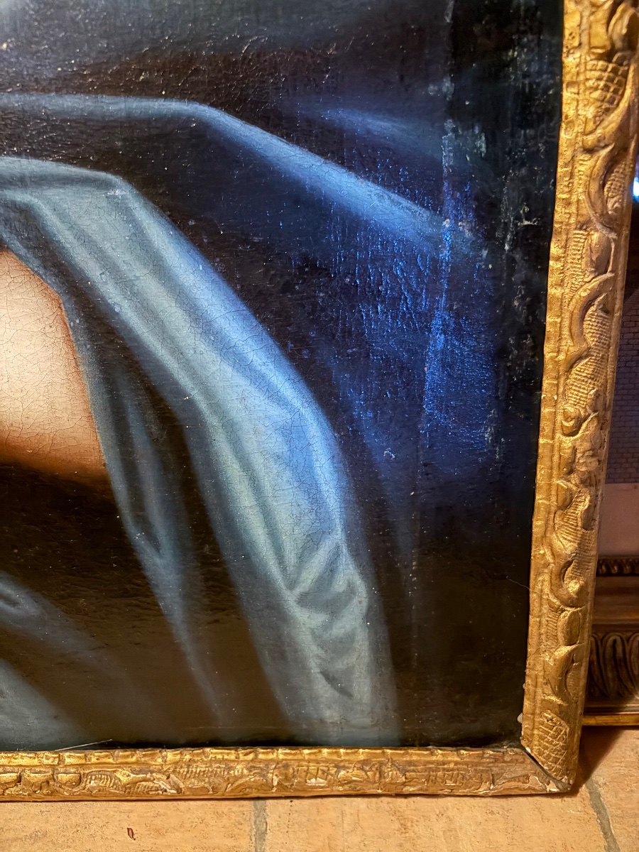 Oil On Canvas, Mary Magdalene In Ecstasy, 17th Century, France.-photo-6