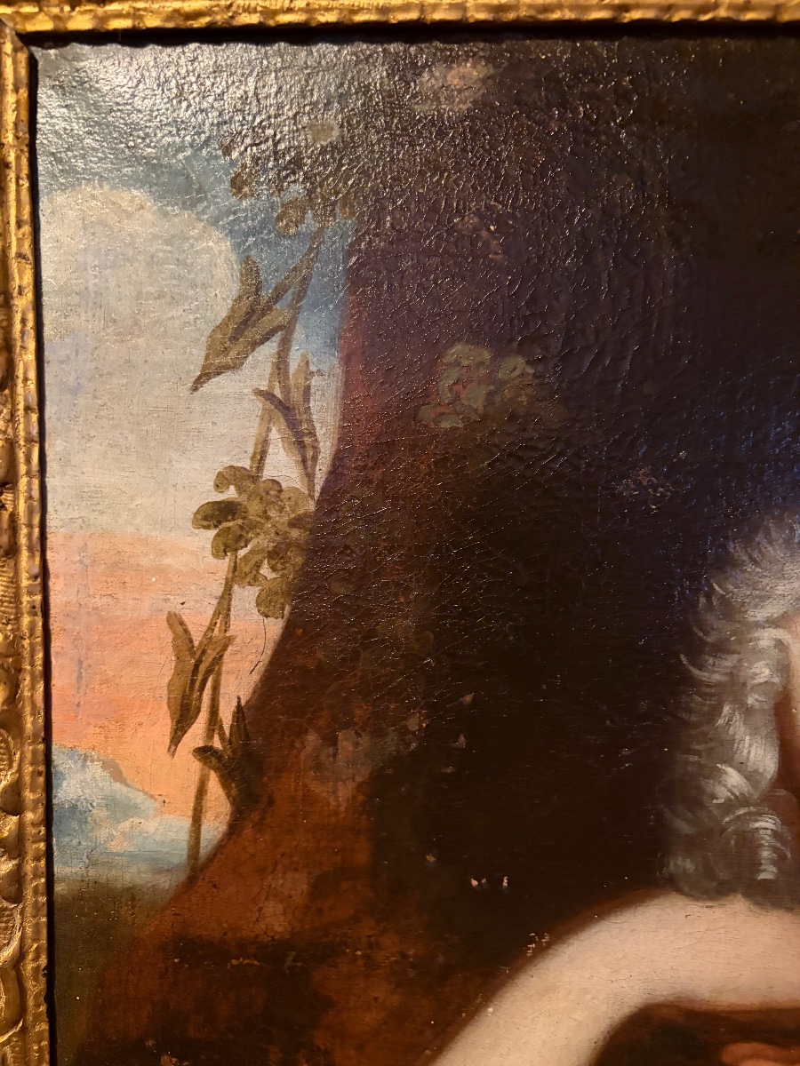 Oil On Canvas, Mary Magdalene In Ecstasy, 17th Century, France.-photo-7