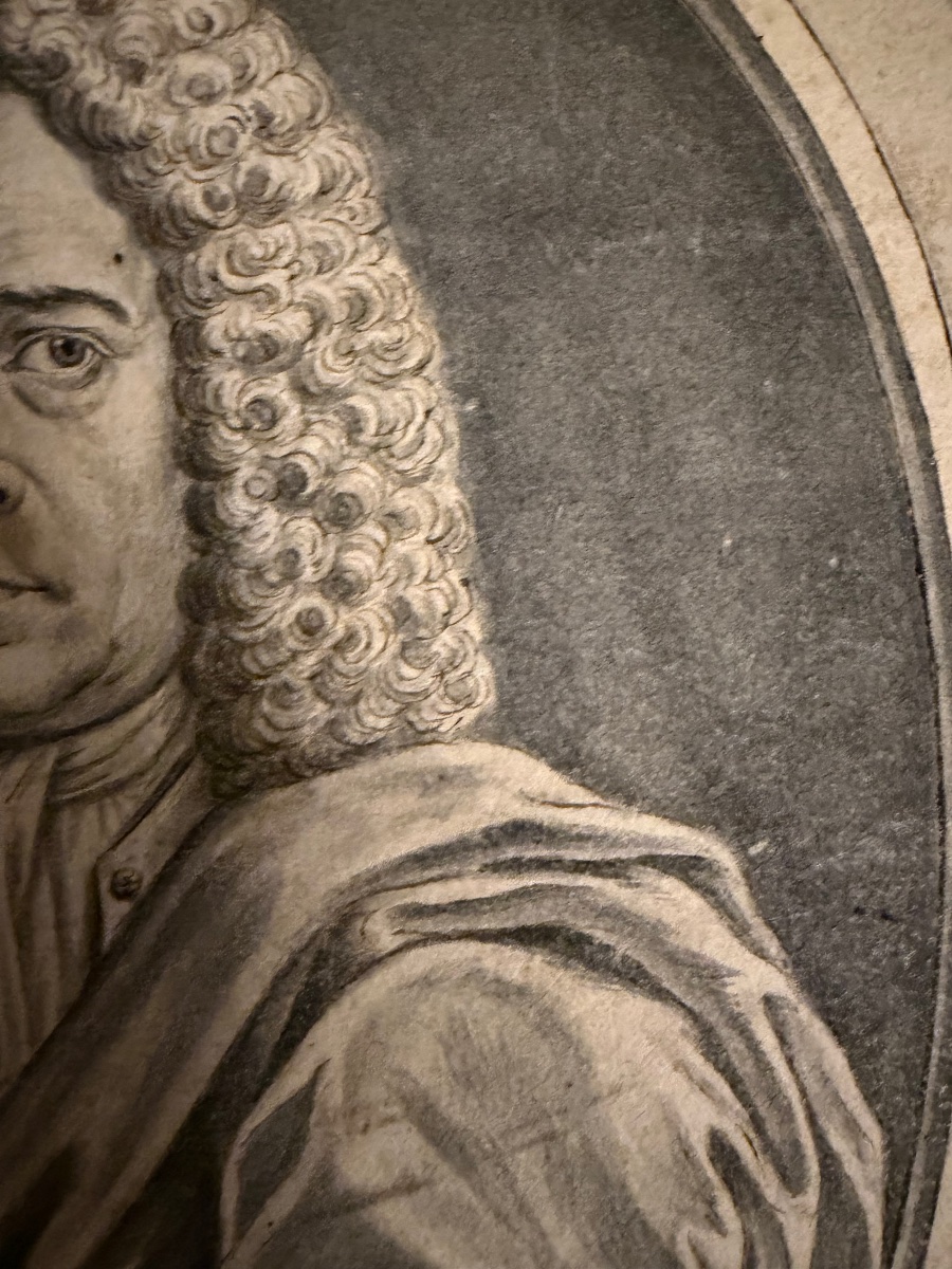 Portrait d’un homme de qualité, pierre noire, Pays Bas, XVIII éme siecle-photo-2
