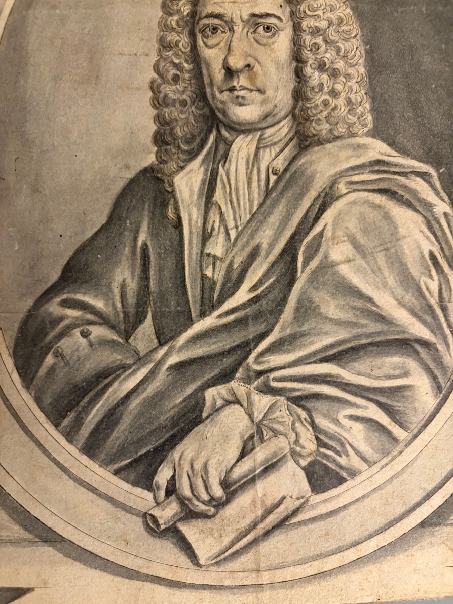 Portrait d’un homme de qualité, pierre noire, Pays Bas, XVIII éme siecle-photo-6