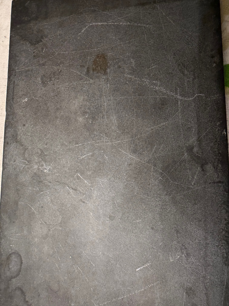 Plaque de paésine, avec une incrustation de gros poisson en marbres de couleurs. XX éme siècle.-photo-7