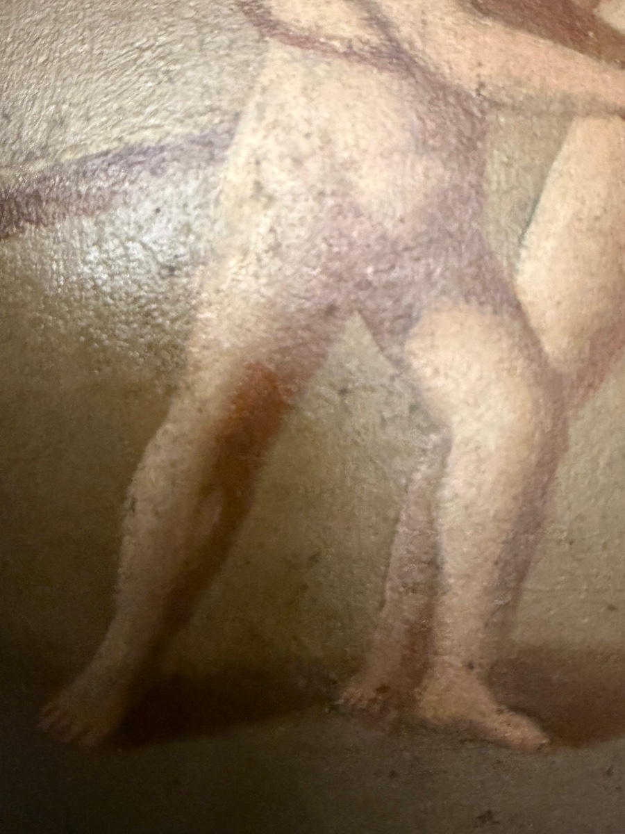Oil On Cardboard, Depicting Three Cherubs At Play: One Riding A Small Chariot, The Other Two Pulling It. 1850.-photo-4