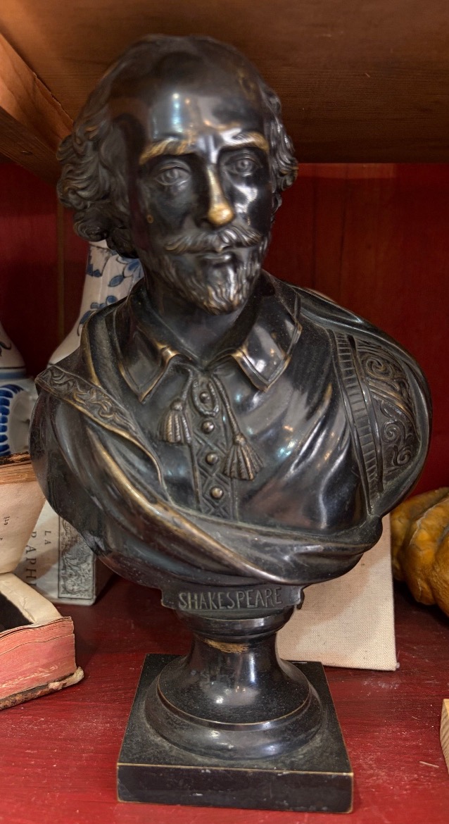Buste en bronze, Shakespeare, XIX eme siècle. France
